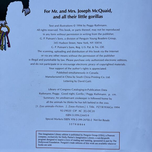 Set Of 3 Childrens Books Hardcover Remy the Rhino Good Night Gorilla and Pouch - Picture 6 of 10